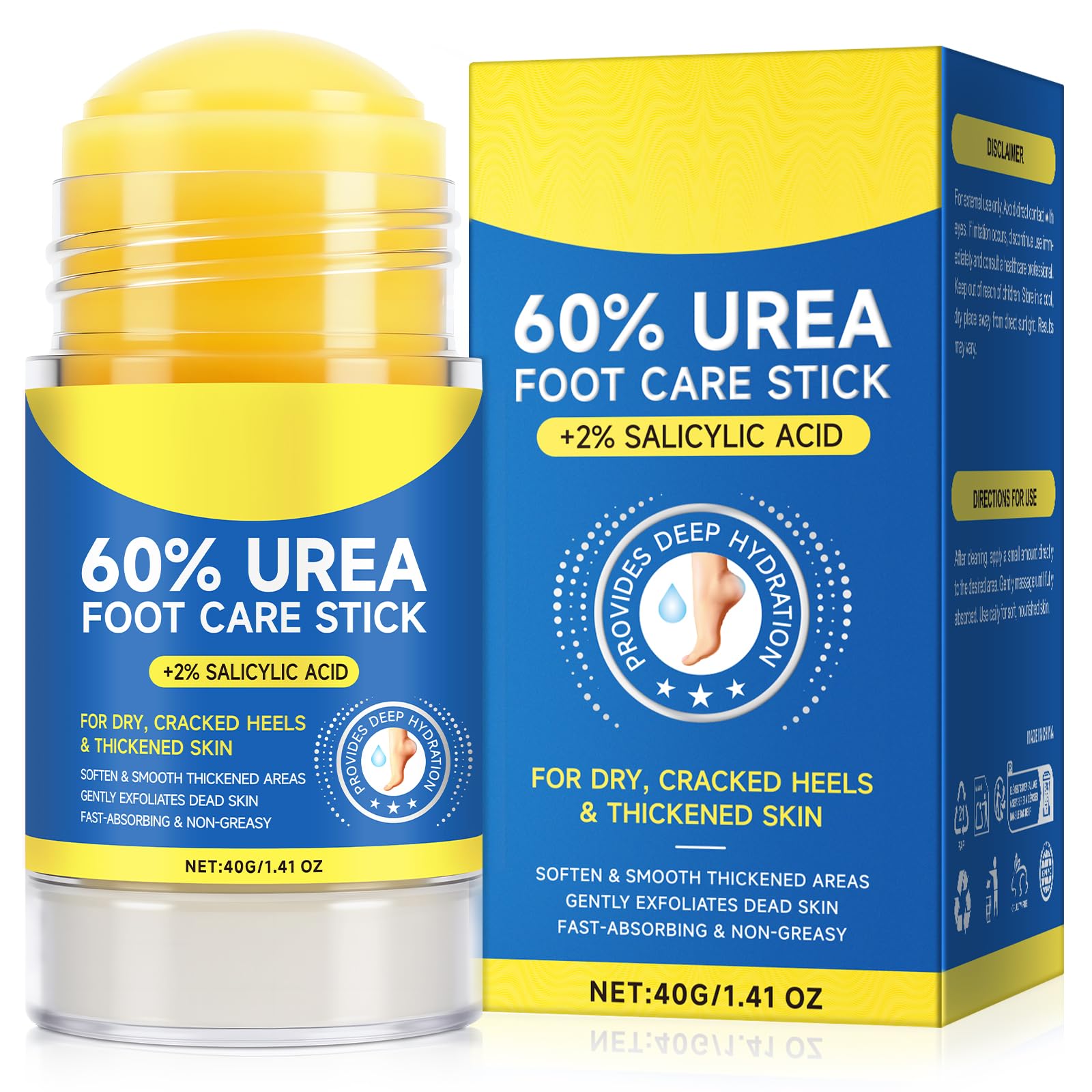 DLOMFVFQ front packaging showing heel stick and benefits