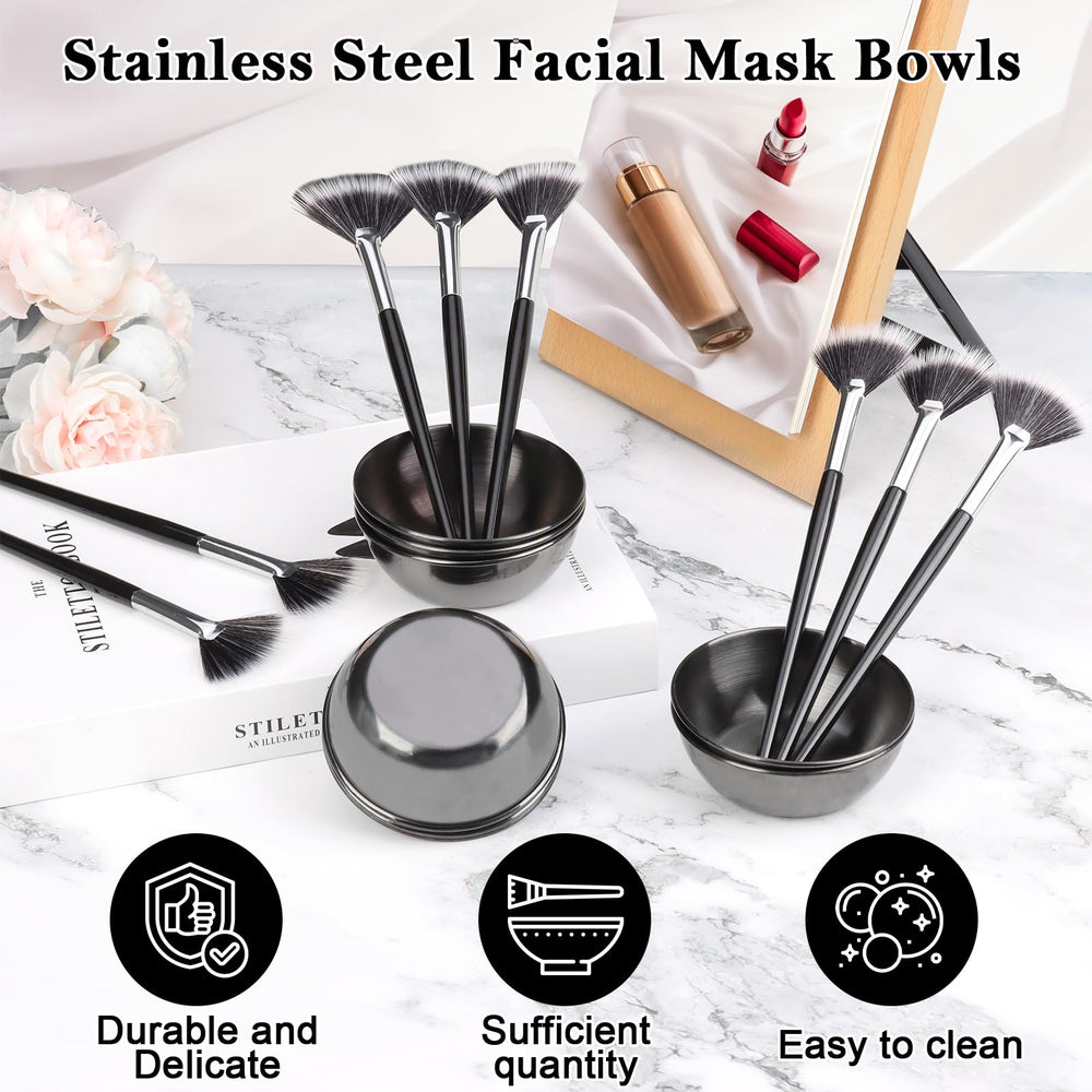 DLUGOPIS fan brush bristles close-up for smooth, even facial application