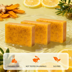 DLWUEN soap bar in hand for scale demonstrating compact travel-friendly size