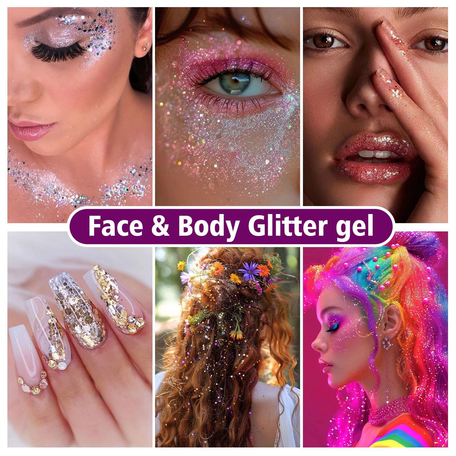 Dmsky glitter gel on fingertip demonstrating easy application control
