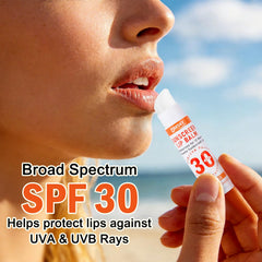 Dmsky application on lips demonstrating smooth, hydrating finish
