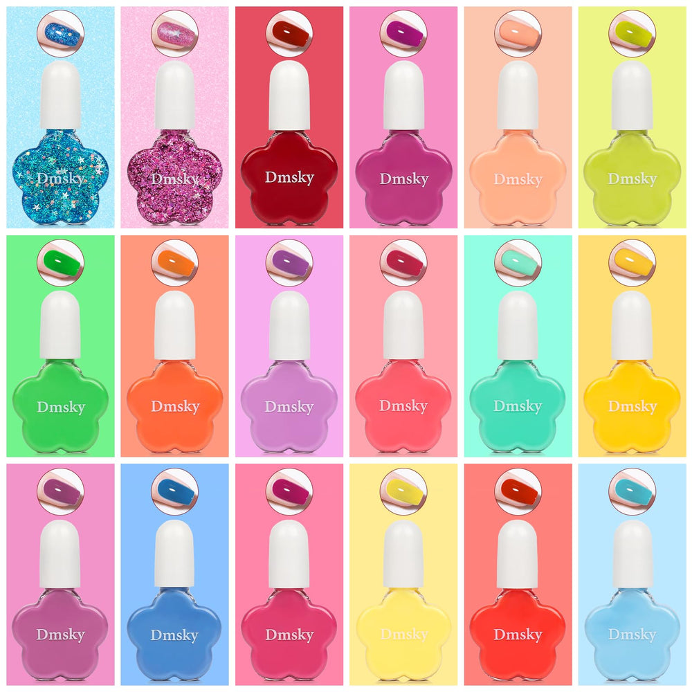 Dmsky bottle close-up displaying color and label for quick identification during play
