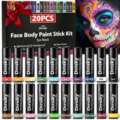 Dmsky front packaging showing 20 eye black sticks and variety benefit visibility