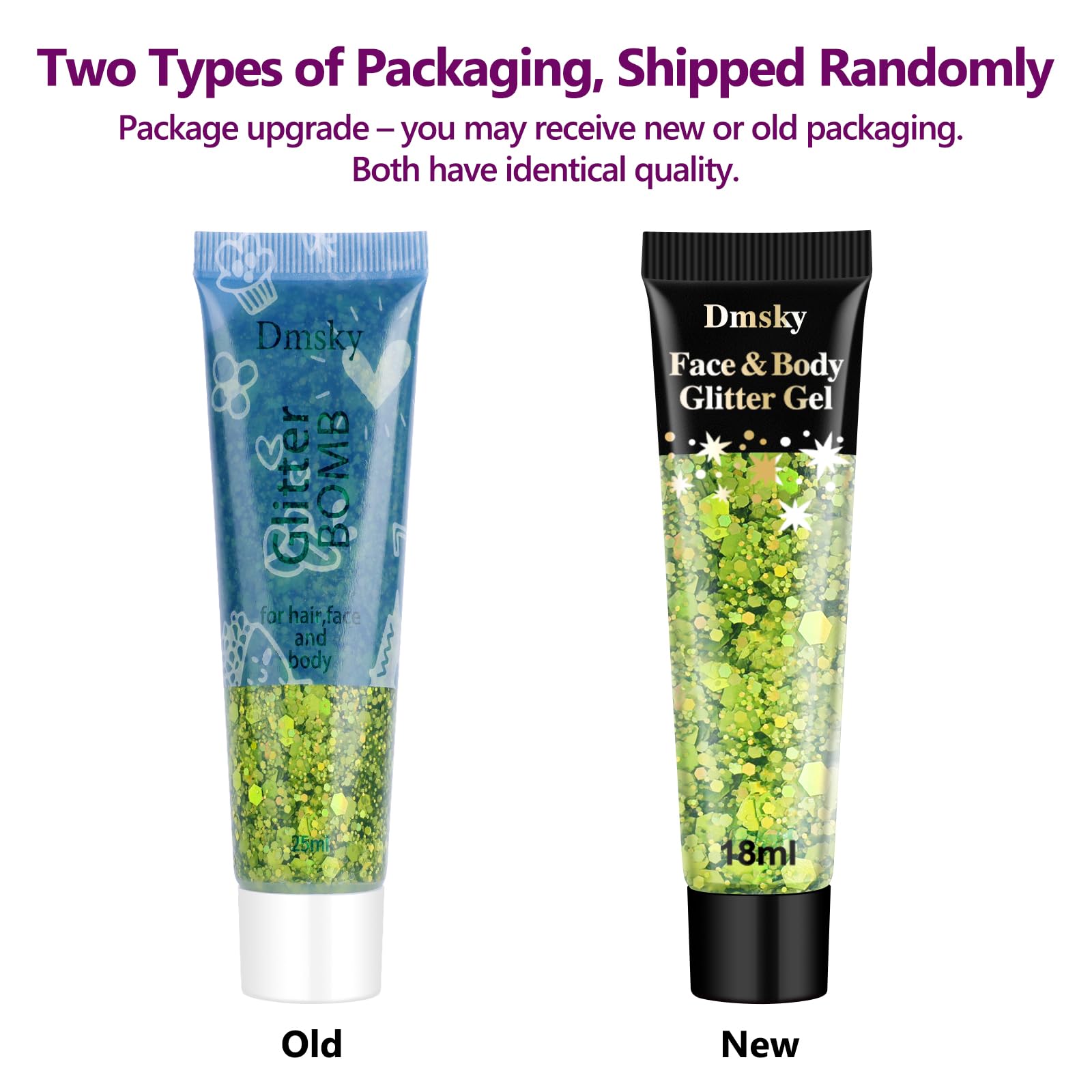 Dmsky lip and cheek glitter highlighting natural features with shine