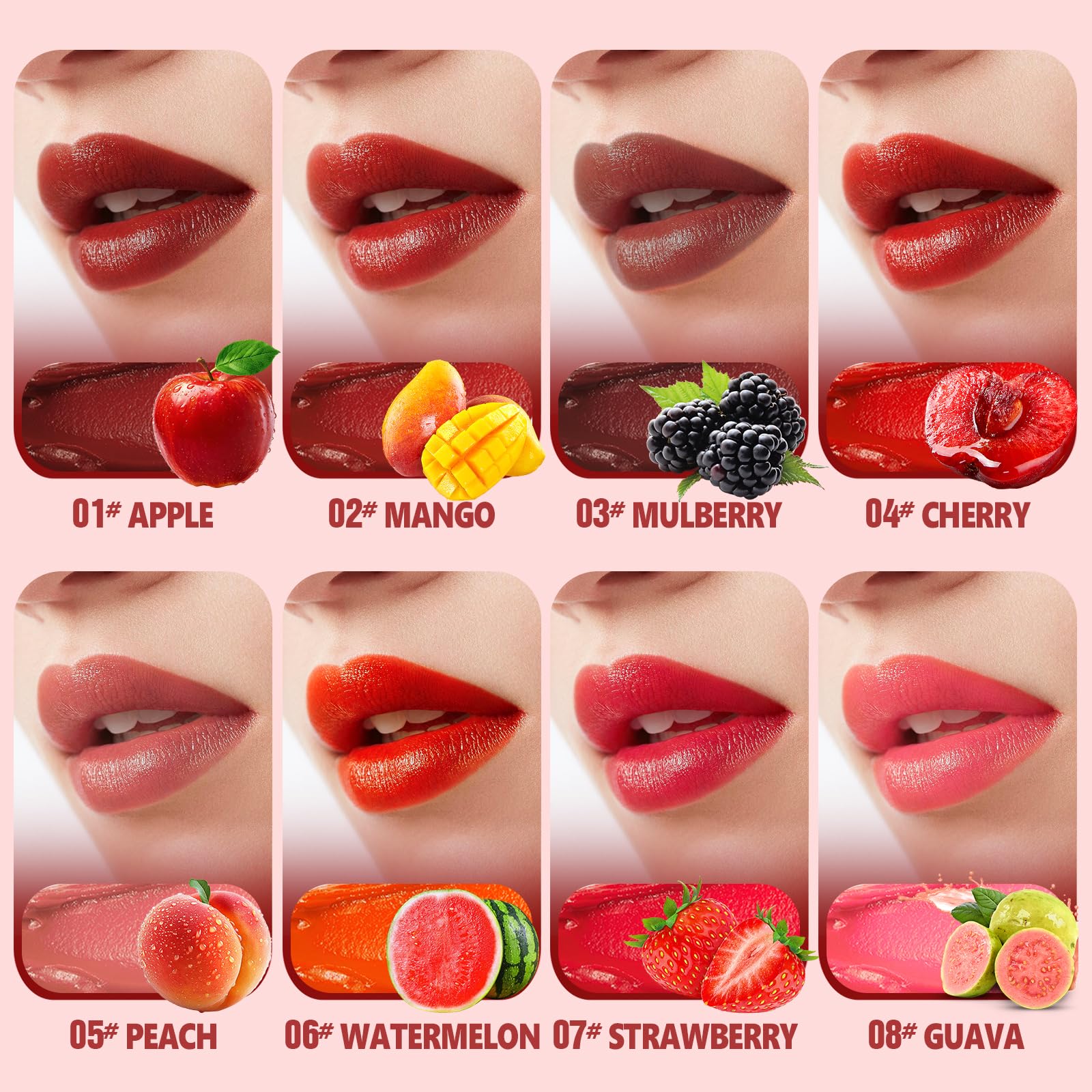 Dmsky single strawberry stick out of tube, bright tint and moisturize benefit