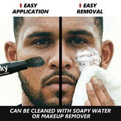 Dmsky athlete wearing eyeblack on field illustrating sweat-resistant performance benefit