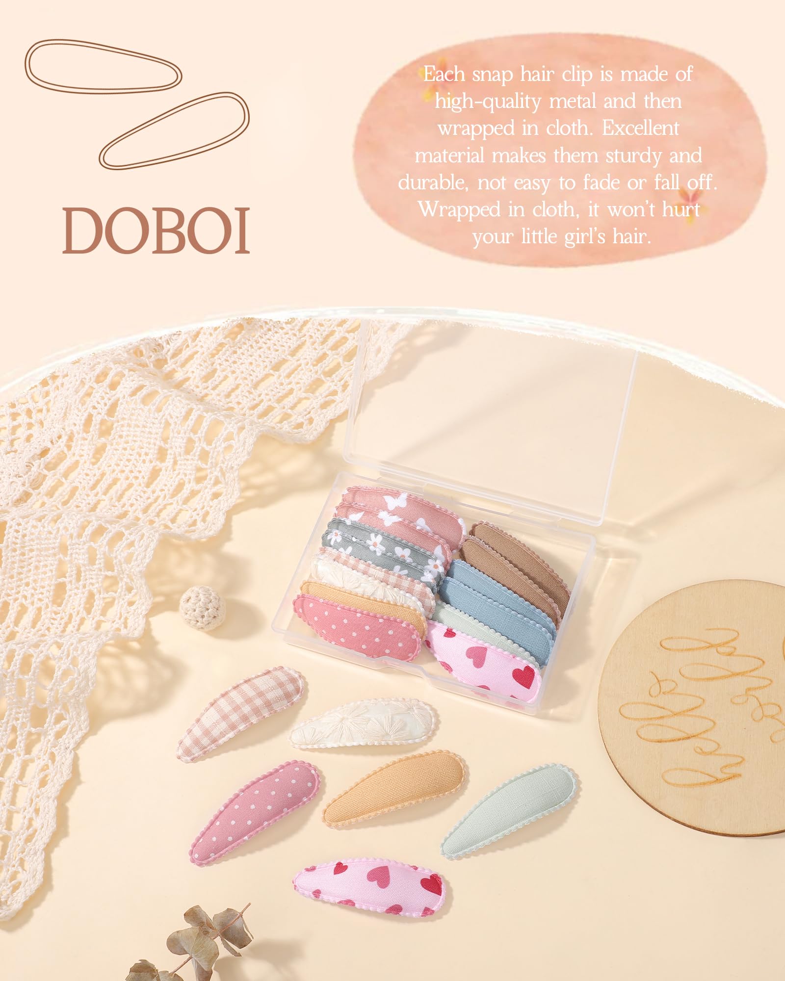 doboi side view clip in toddler hair demonstrating secure hold and gentle fit