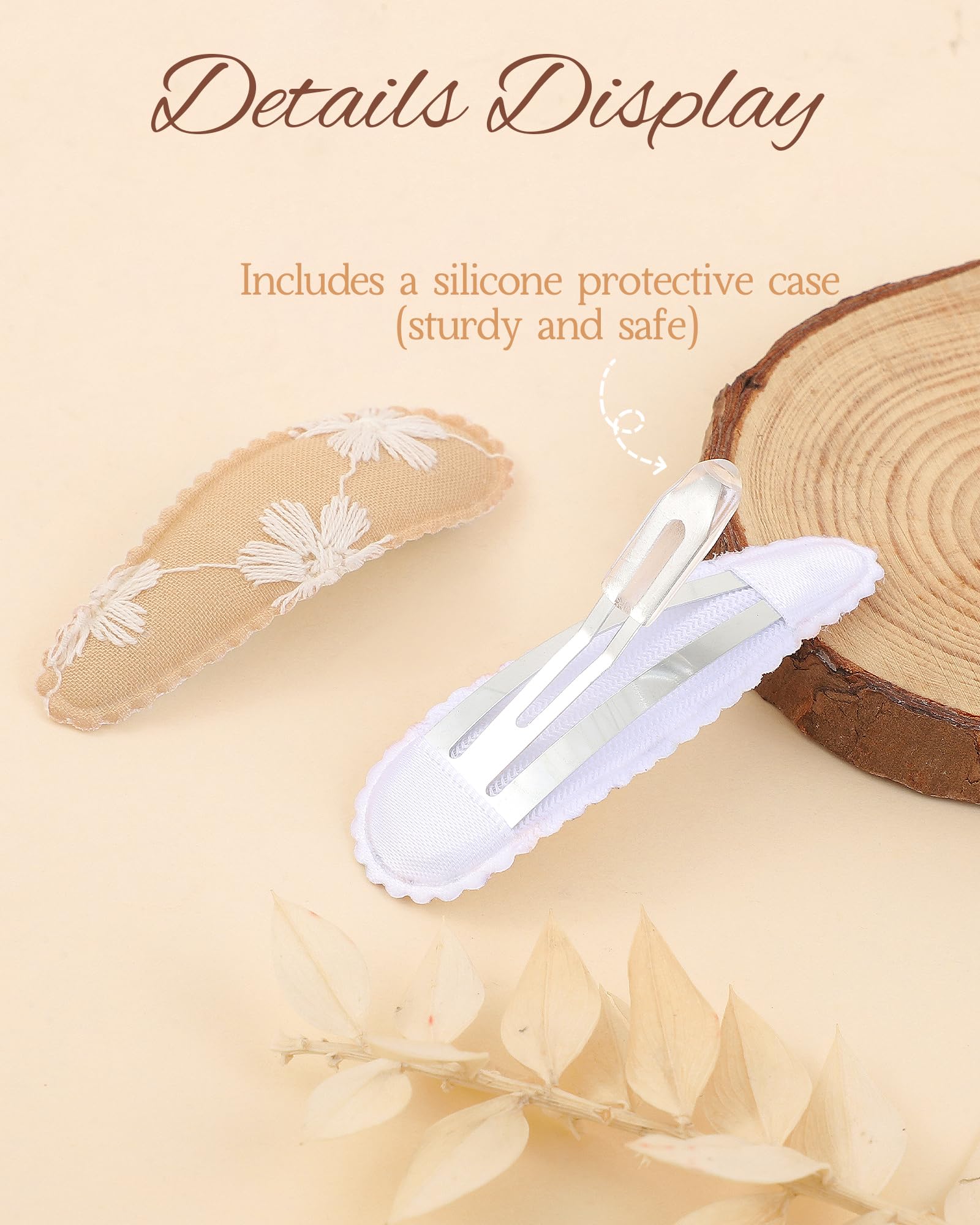 doboi transparent silicone tip detail on clip preventing slippage and protecting hair