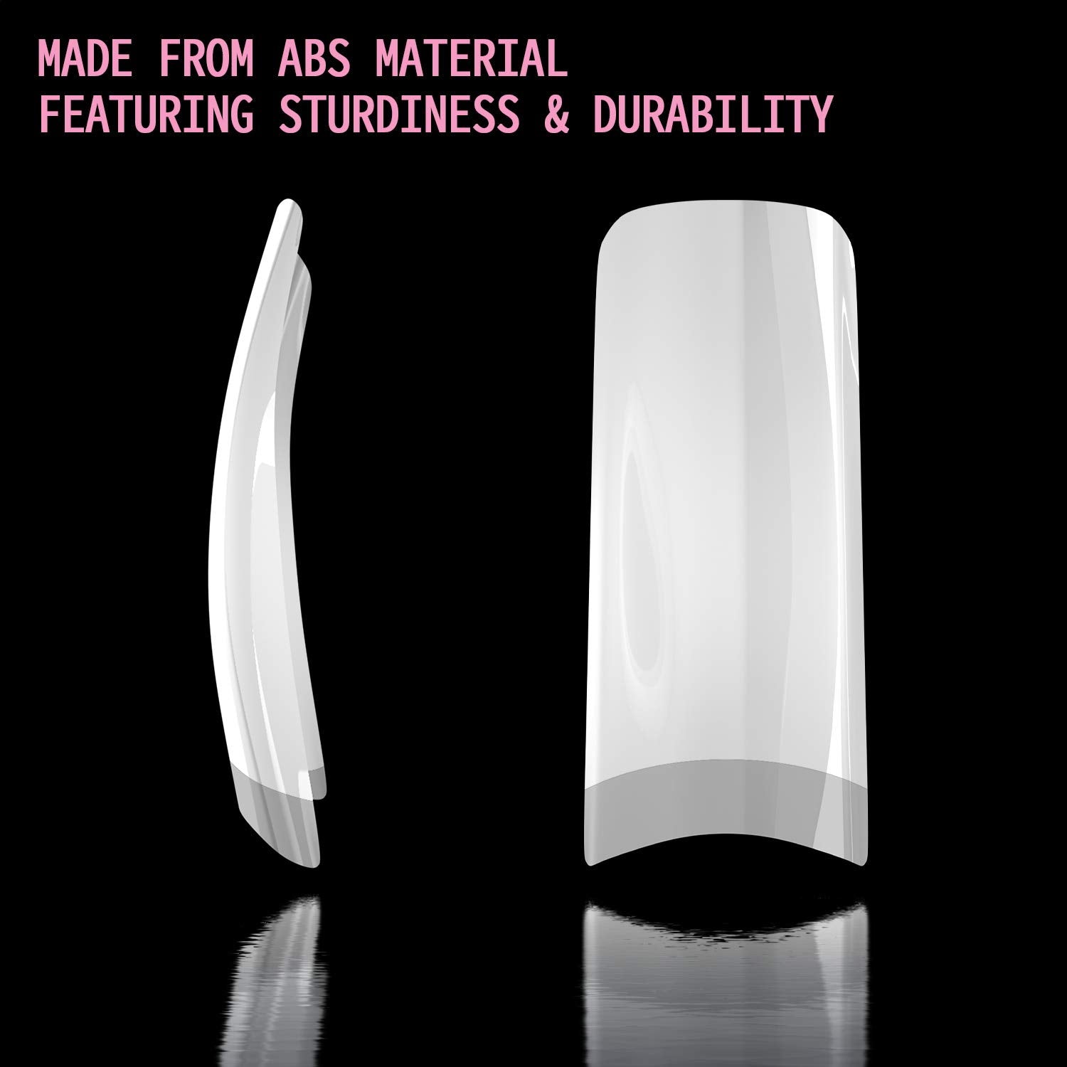 Dockapa coffin shape display of natural half-coverage tips for elegant looks