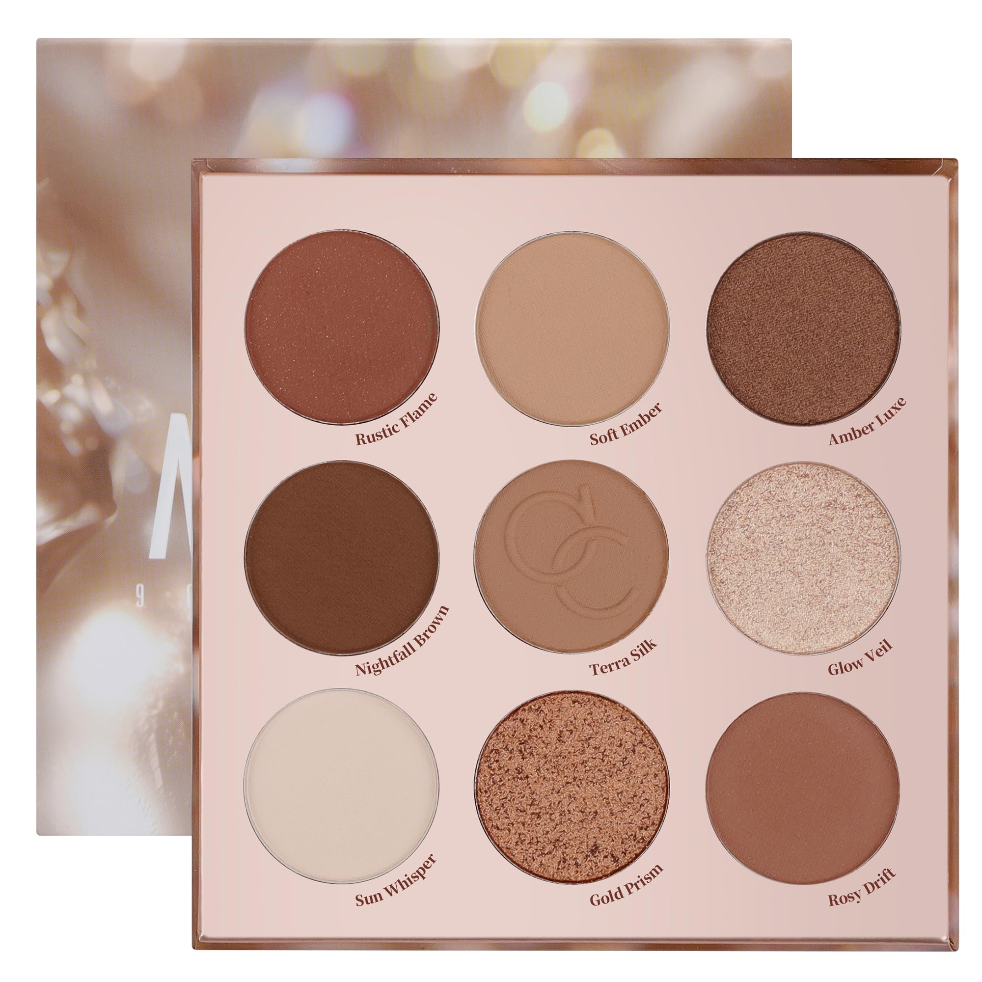 docolor Aurelia front packaging showing nine warm shades and clasp for travel convenience