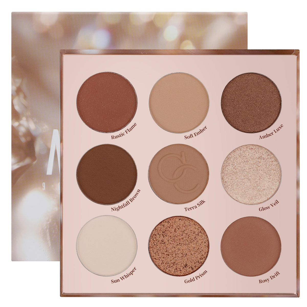 docolor Aurelia front packaging showing nine warm shades and clasp for travel convenience