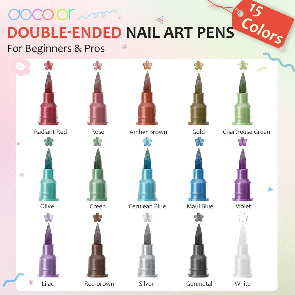 docolor double-ended tip close-up showing fine and thick ends for precision