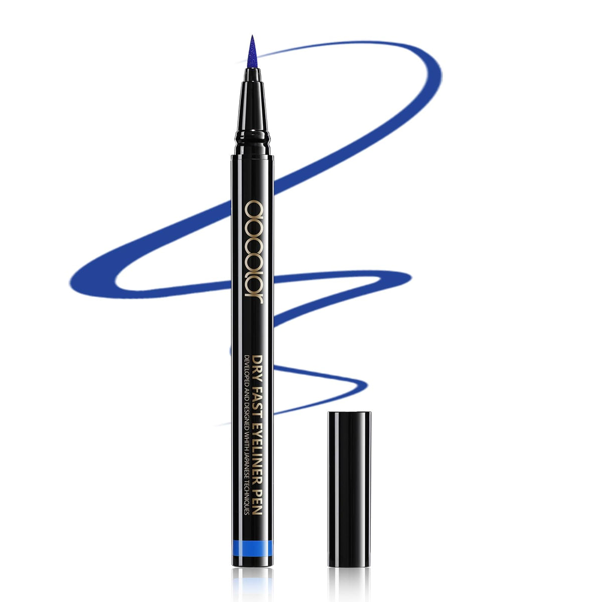 docolor front packaging blue eyeliner showing product and benefit of clear branding
