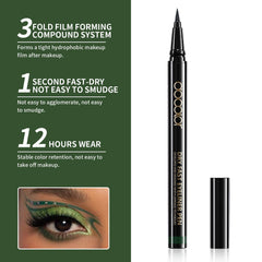 docolor green swatch stroke on paper showing rich pigment payoff