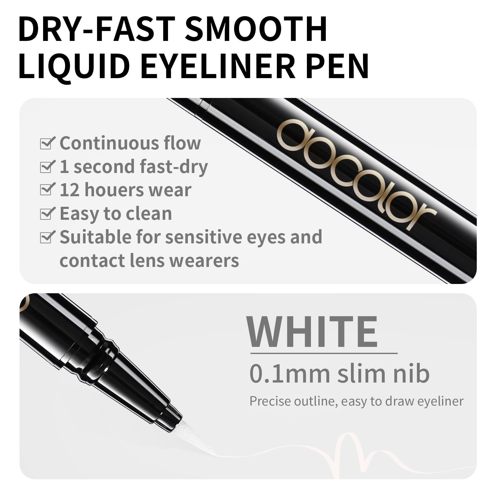 docolor ink stroke on paper demonstrating smooth fluid line benefit