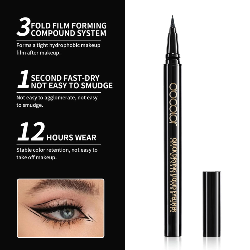 docolor ink stroke swatches demonstrating intense black payoff benefit