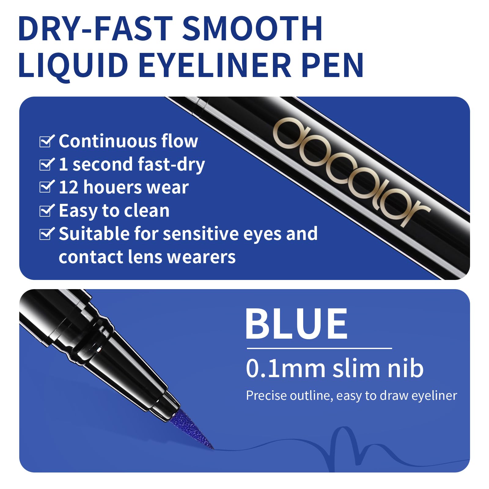 docolor ink swirl on white showing rich blue pigment and smooth texture