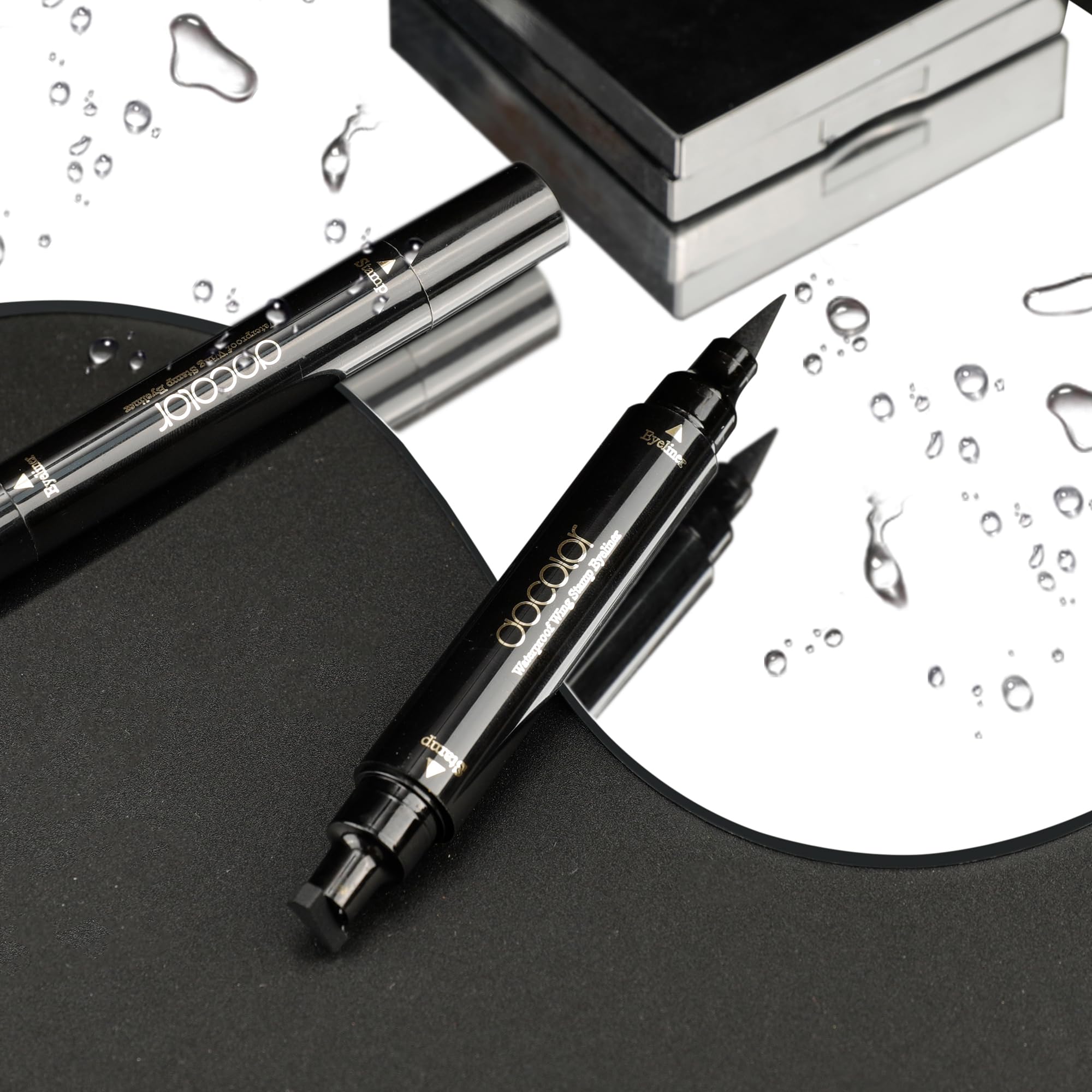 docolor pen next to coin for size comparison showing compact portability benefit
