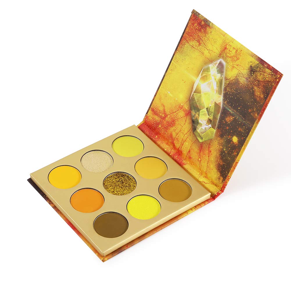 docolor yellow gemstone palette flatlay showing compact selection and portability