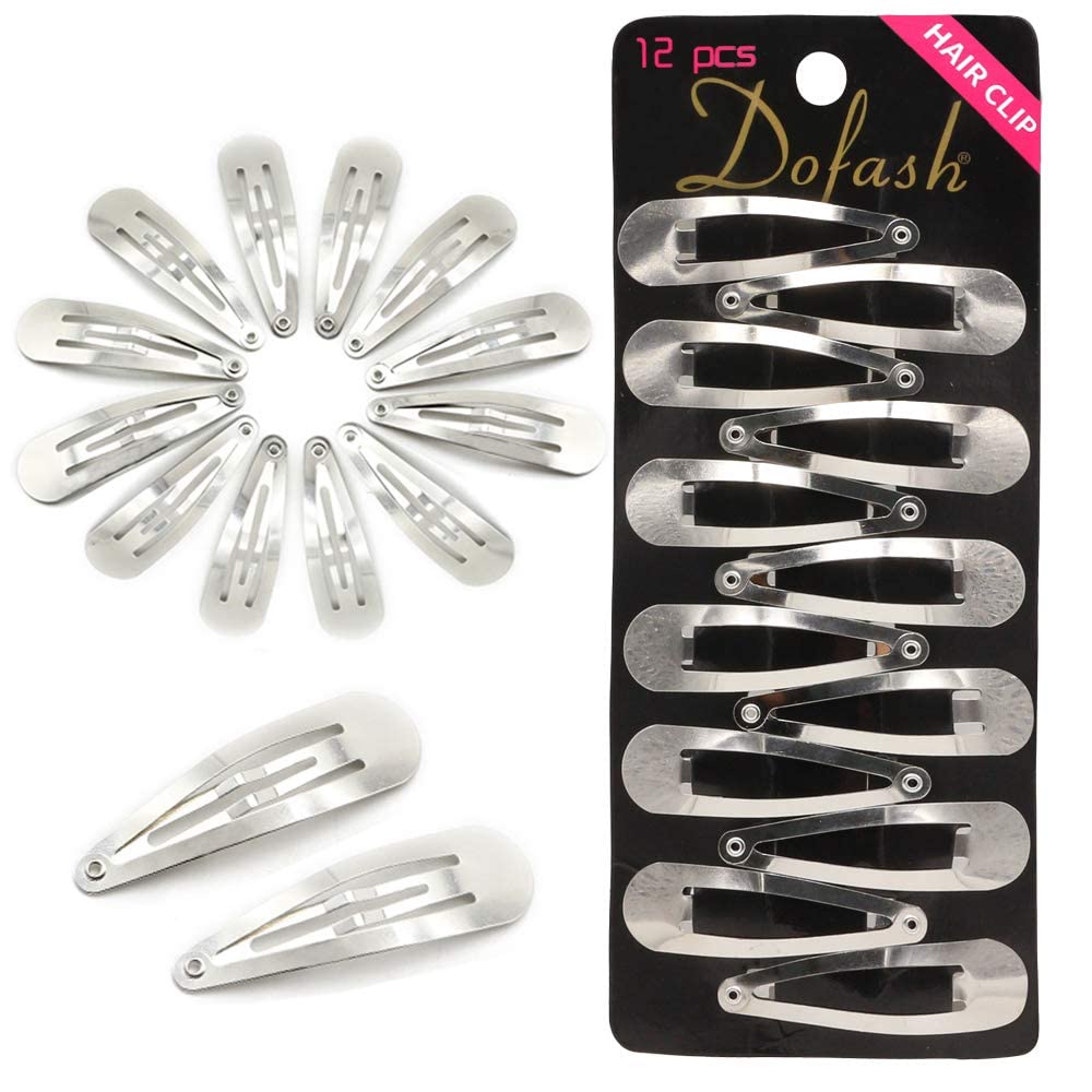 Dofash front card display showing 12 silver metal snap clips and clear organization, reliable styling