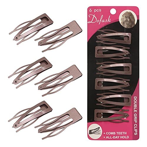 Dofash brown pack front view showing six clips and convenience