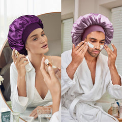 Doitory bonnet on bedside table illustrating overnight hair protection and convenience