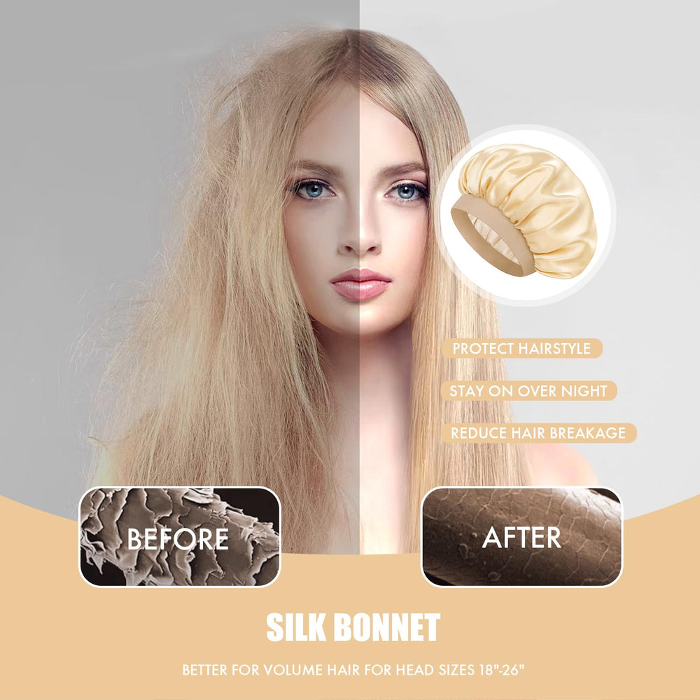 Doitory bonnet protecting braids and extensions to prevent tangling and maintain shine