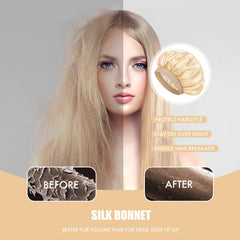 Doitory bonnet protecting braids and extensions to prevent tangling and maintain shine