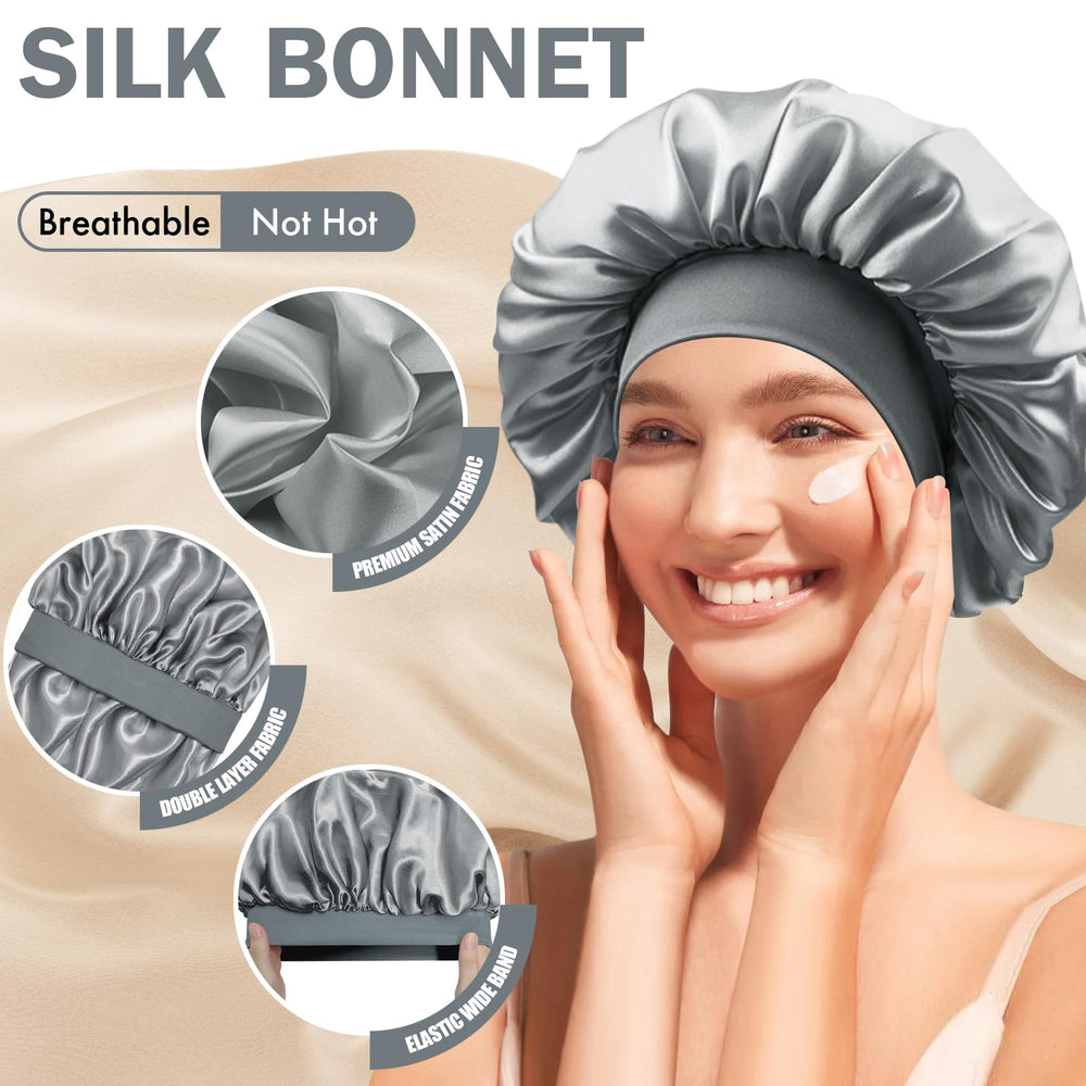 Doitory bonnet elastic band detail showing soft wide band for comfortable secure fit