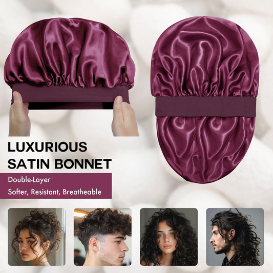 Doitory bonnet satin lining close-up highlighting soft fabric benefit