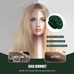 Doitory bonnet with braids showcasing roomy interior for styled hair