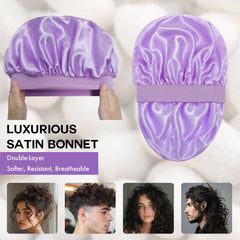 Doitory close-up of inner satin lining illustrating gentle protection for hair