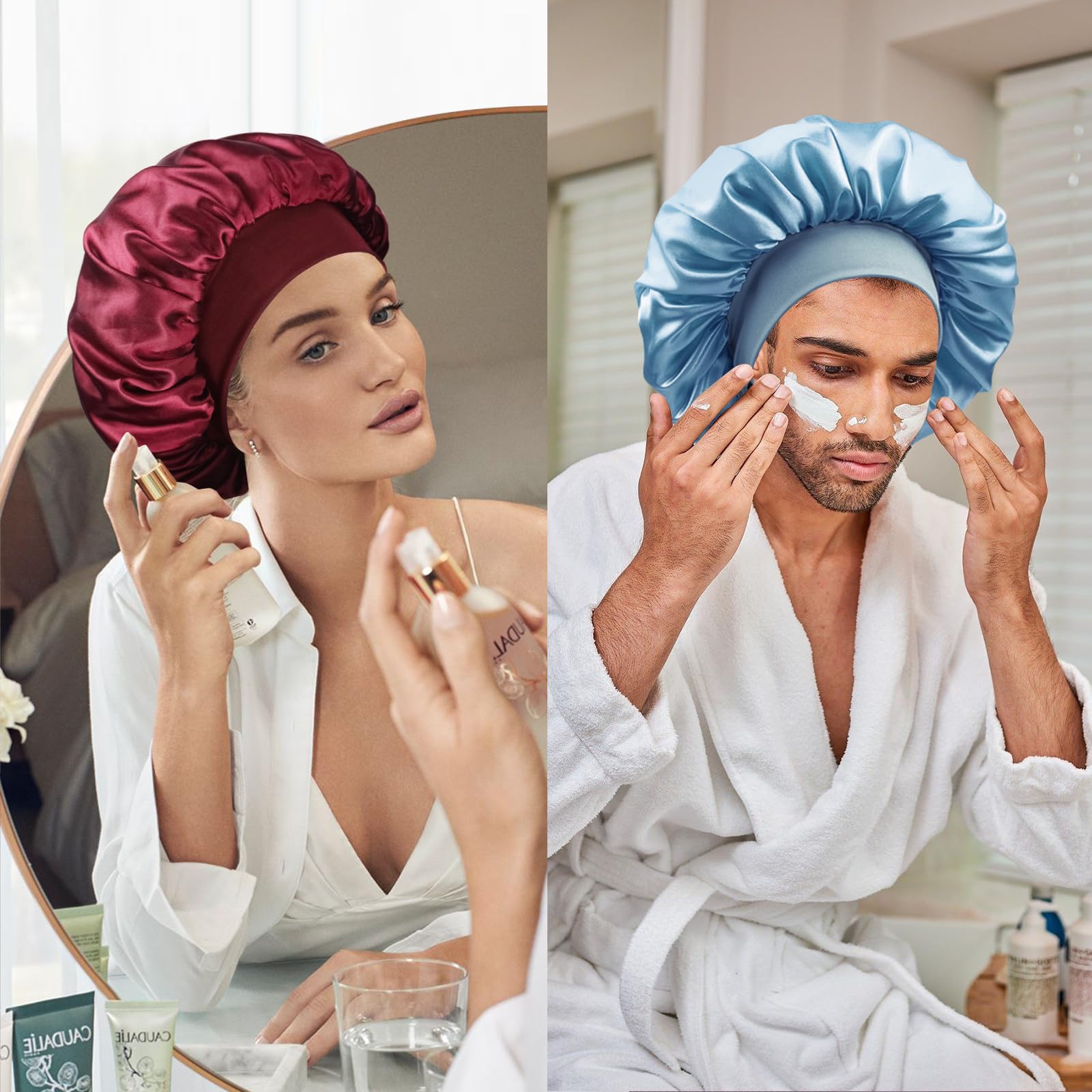 Doitory bonnet packaging and color range display shows options benefit: style coordination