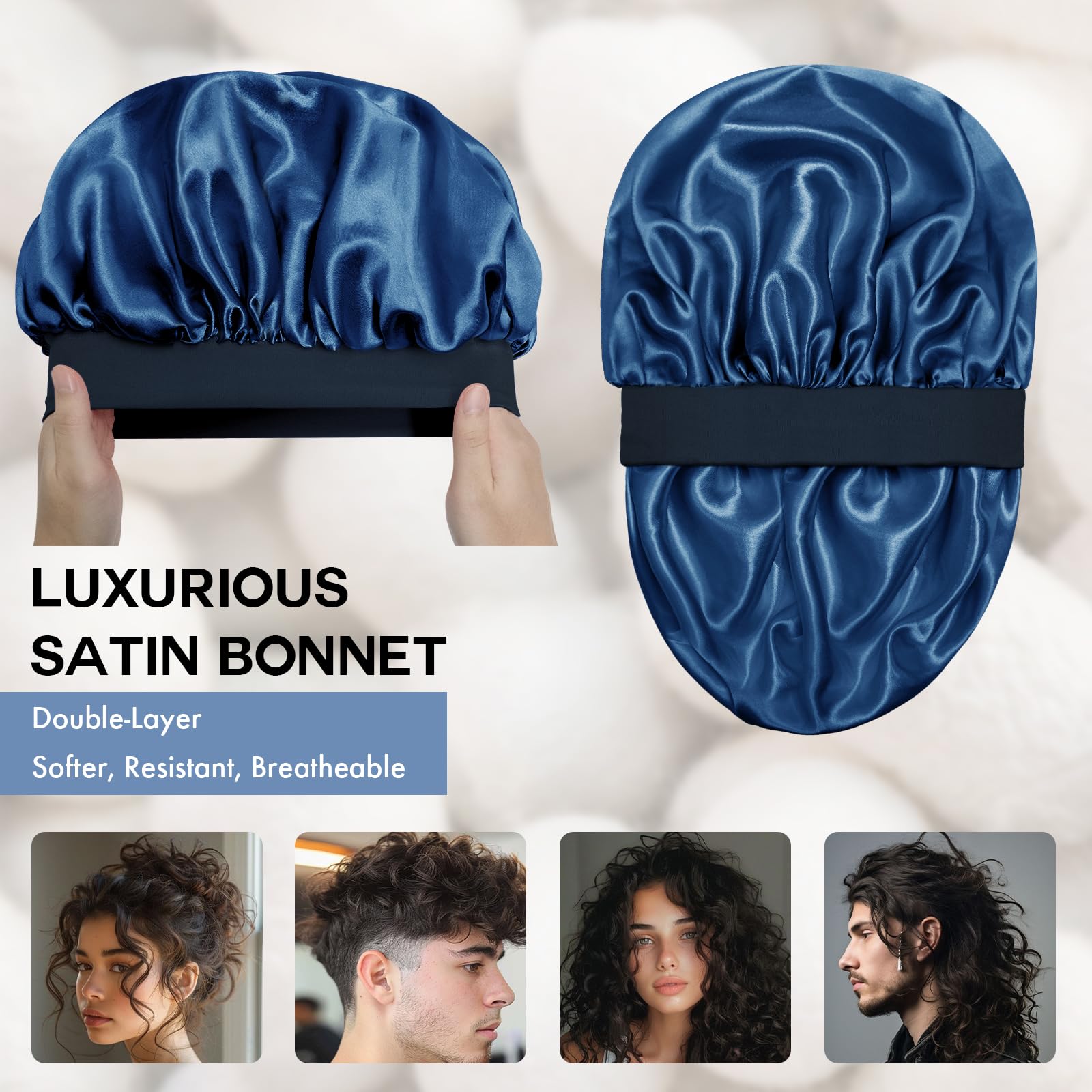 Doitory satin inner close-up showing smooth lining to reduce friction and frizz