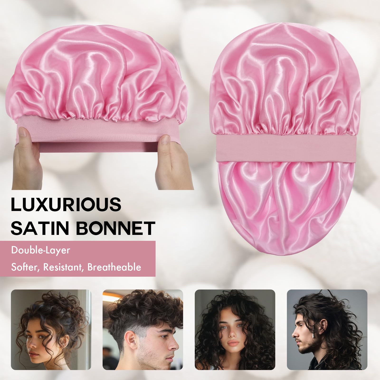 Doitory satin inner lining close-up displays soft texture to reduce friction