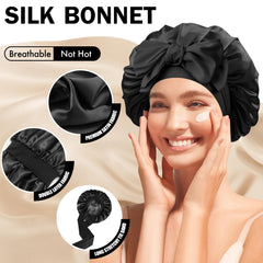 Doitory bonnet adjustable tie detail highlighting comfortable, non-marking band