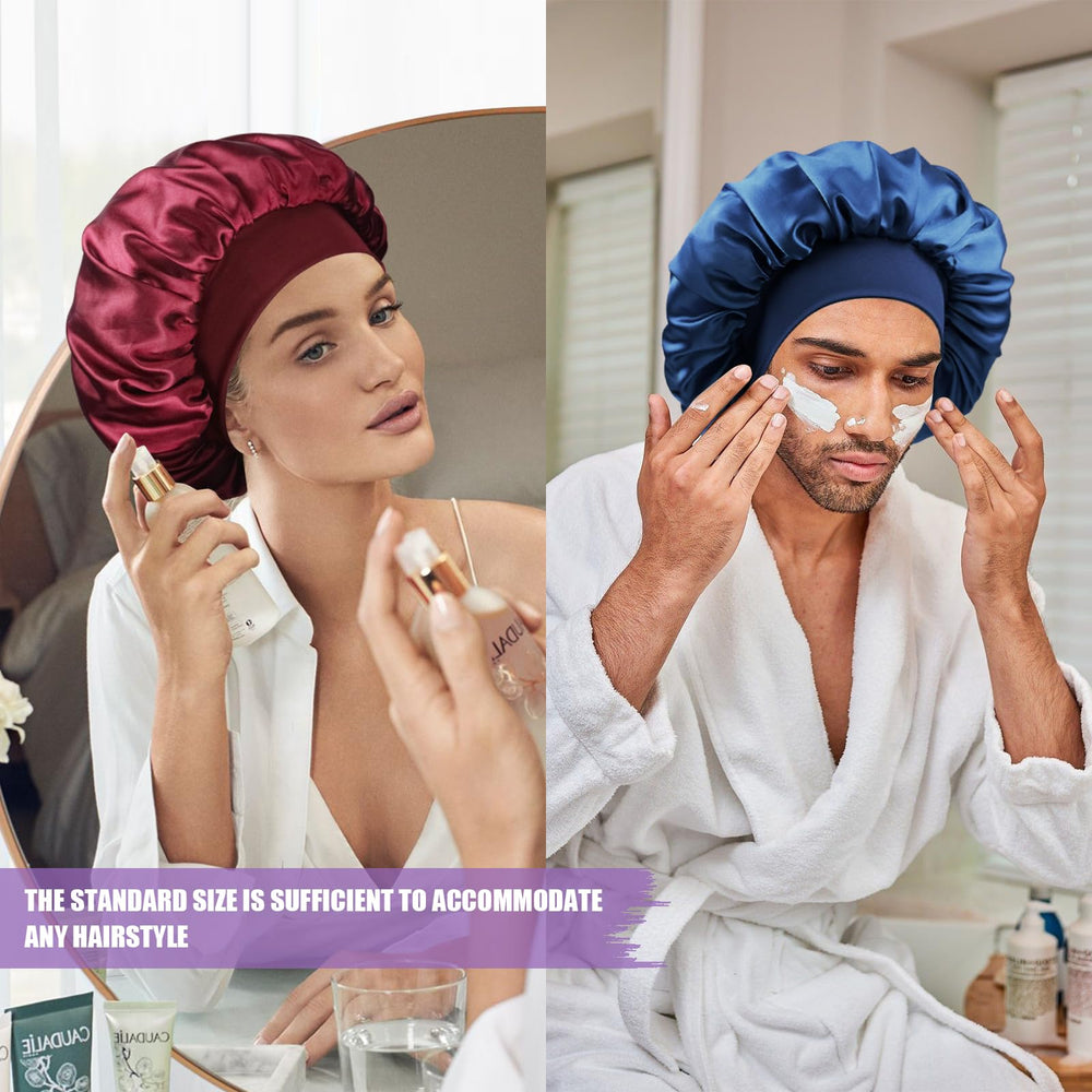 Doitory bonnet next to ruler showing 14-inch diameter for roomy hair space