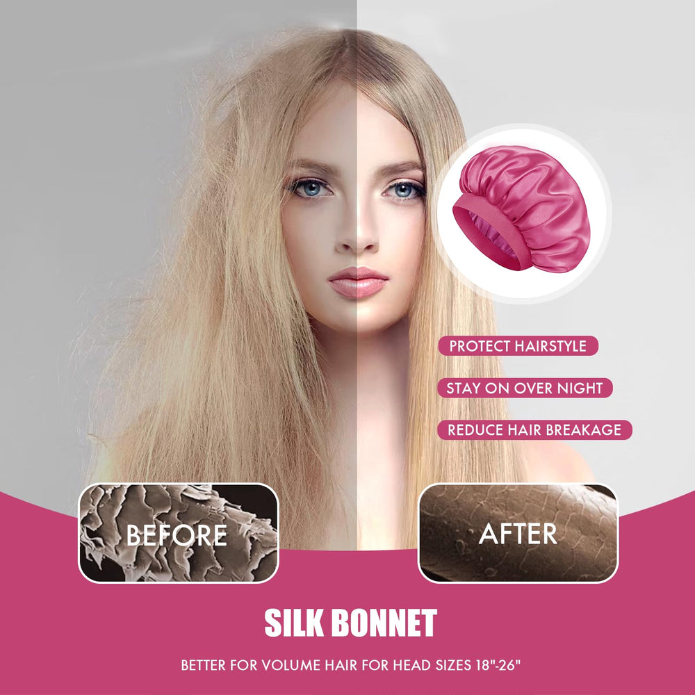 Doitory bonnet holding braids showing preserved volume and reduced tangles benefit