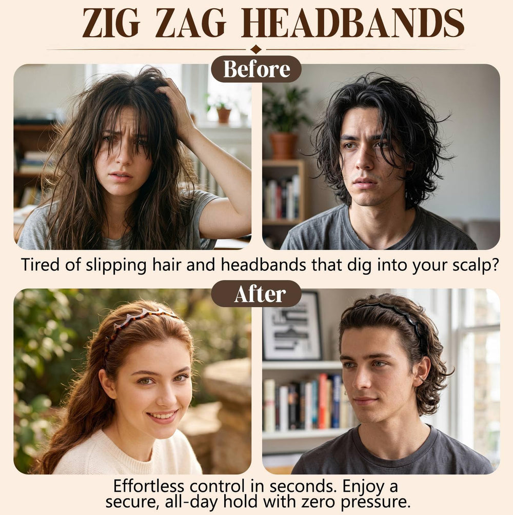 Dokeawo headband worn reversed for face-framing volume and comfortable fit