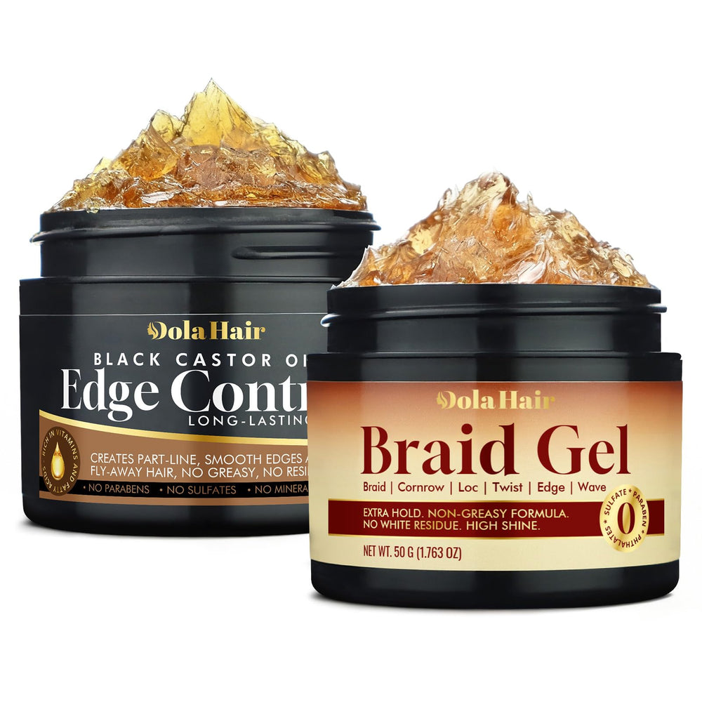 Dolahair front packaging showing two 50g pots and clear product benefits