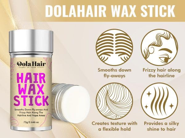 Dolahair child applying wax stick before dance to stay neat
