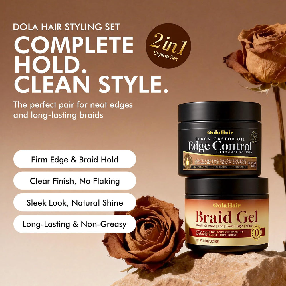 Dolahair braid gel close-up highlighting tacky texture for secure braids