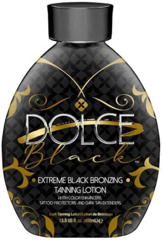 Dolce Black front packaging showing bottle and branding for clear product ID and trust