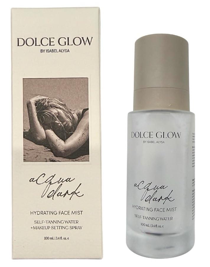 Dolce Glow front packaging of Acqua Dark with travel-friendly benefits