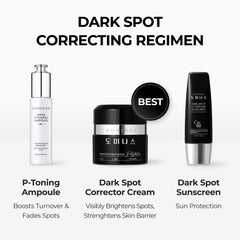 DOMINAS conceptual before and after visual suggesting improved skin tone
