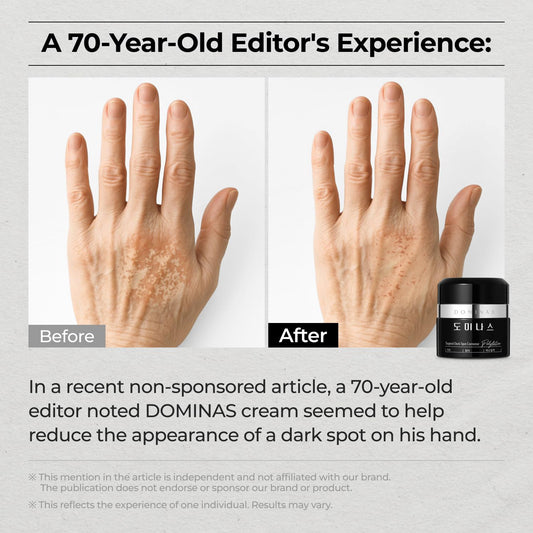 DOMINAS jar open revealing cream inside and encouraging easy application