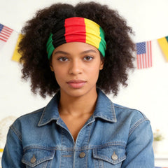 Doneace headband worn at parade conveying secure fit and cultural pride