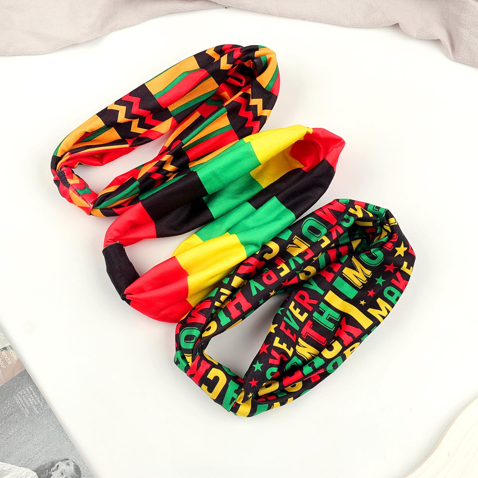 Doneace lifestyle image matching headband with outfit for festive events