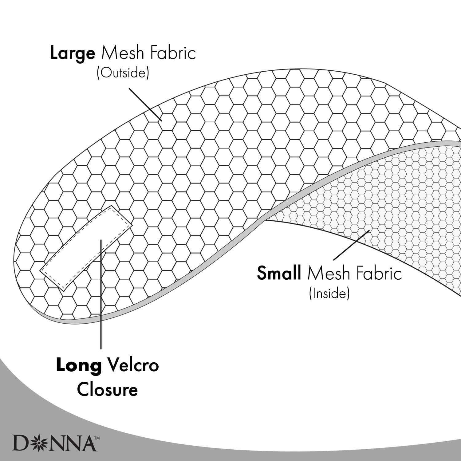 DONNA wrap used during styling to hold a bun and protect hair overnight