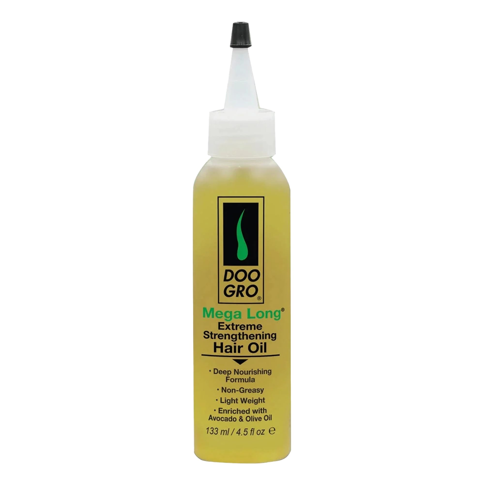 Generic Doo Gro bottle front view showing label and bottle benefit of strengthening